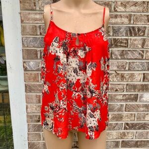 Red Oriental Floral Kimchi Blue Tank Top